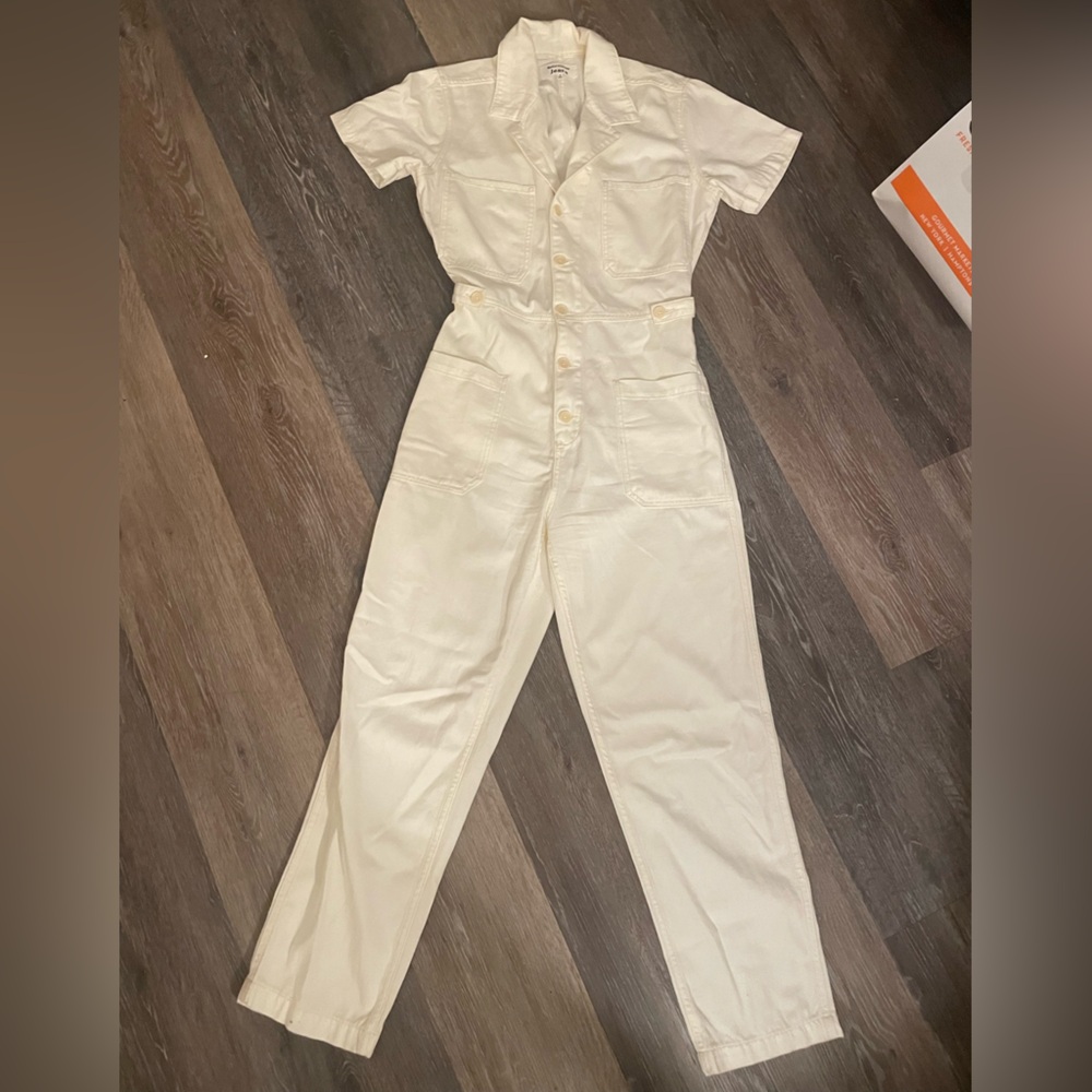 Reformation Cream Jumpsuit